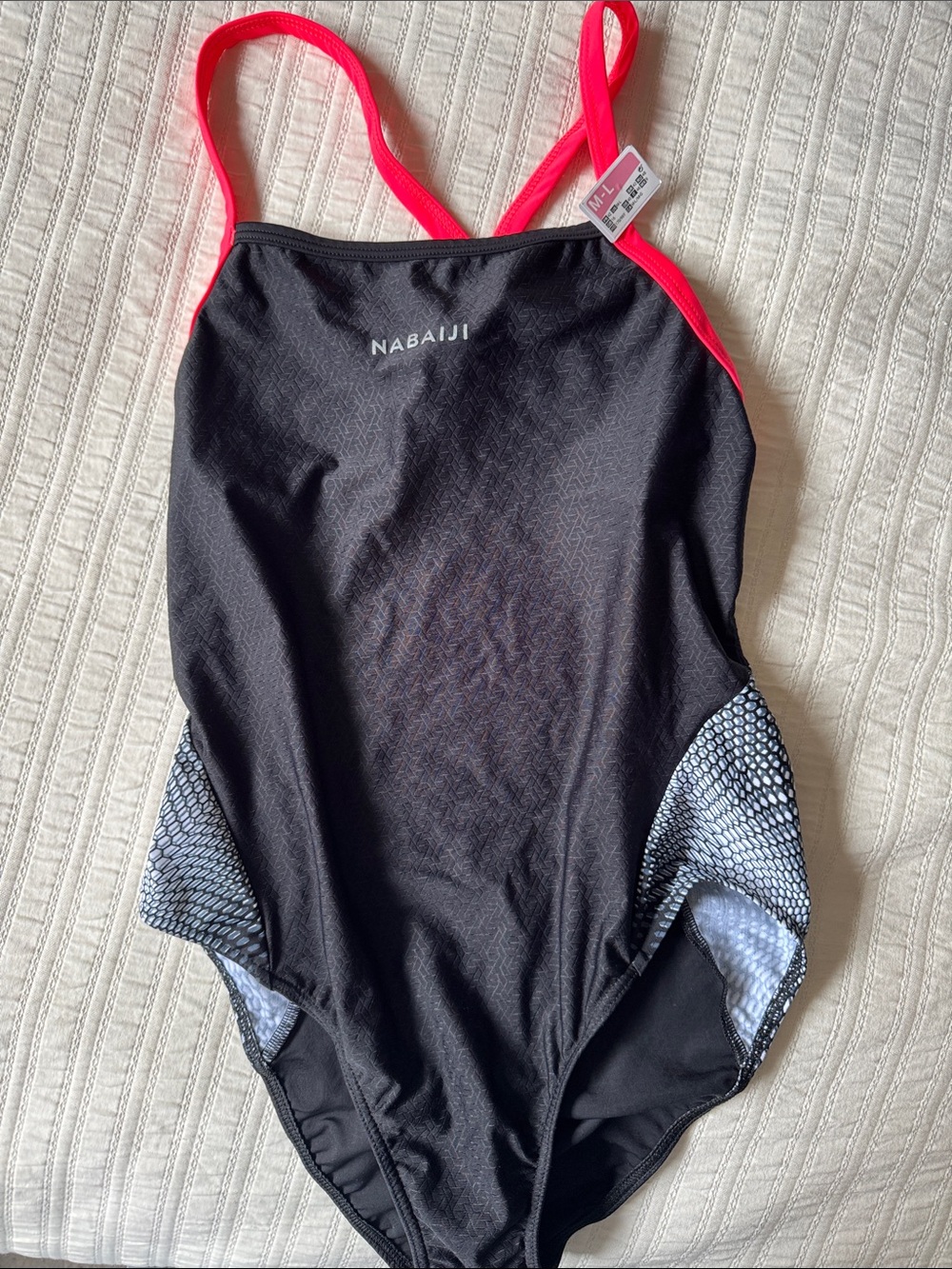 NWT One-Piece Swimsuit with Pink Straps